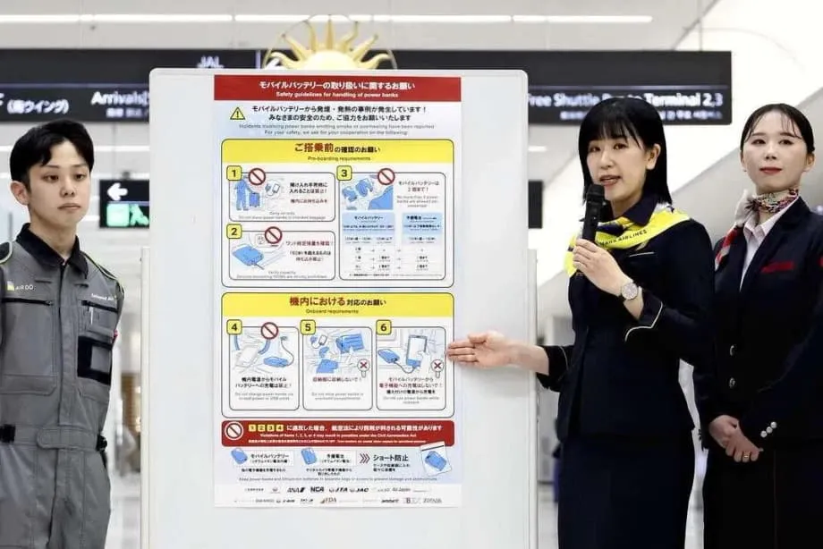 日本将于2026年4月24日起禁止在航班上使用便携式充电宝