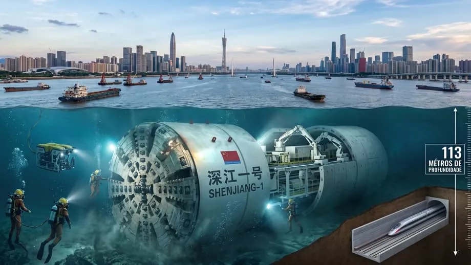 中国开挖世界最深海底铁路隧道，深达海床以下113米