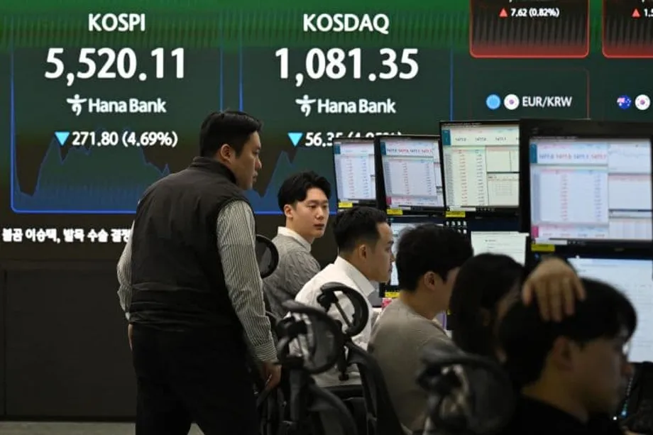 伊朗战争引发全球市场暴跌，韩国股市创纪录重挫12%